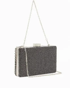 DIVAS - Pochette nera tutta strass