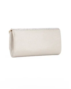 DIVAS -  Pochette rosa gold tutta strass con patta