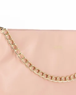 DIVAS - POCHETTE ROSA IN PELLE CON CATENA