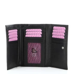 DIVAS - Portafoglio nero in VERA PELLE con patta