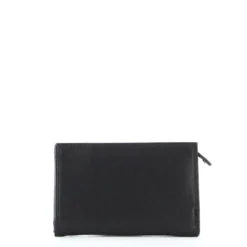 DIVAS - Portafoglio nero in VERA PELLE con patta