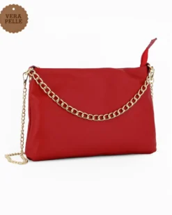 DIVAS - Tracolla VERA PELLE rossa - MADE IN ITALY