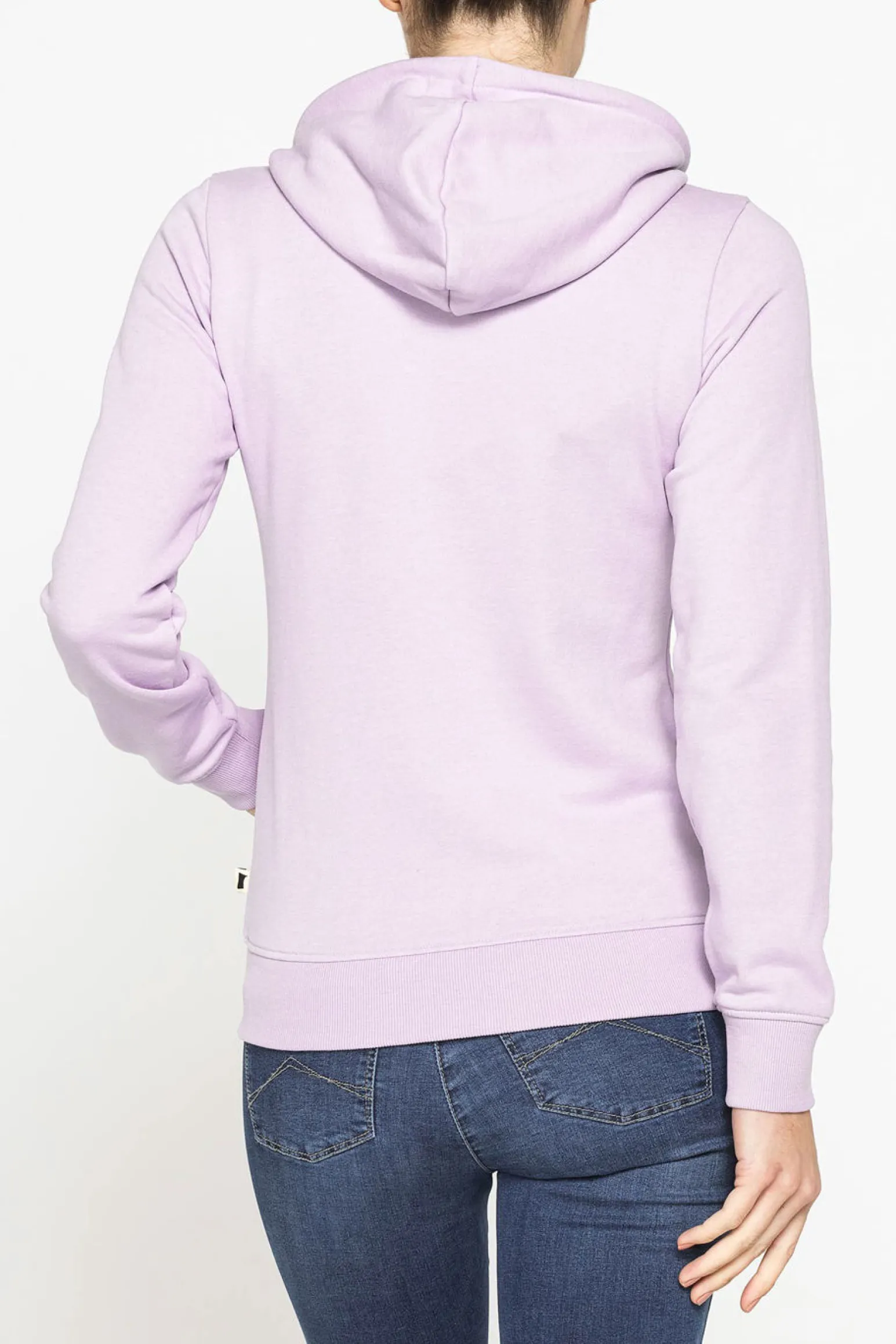 DONNA FELPA CON ZIP E CAPPUCCIO