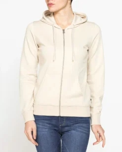 DONNA FELPA CON ZIP E CAPPUCCIO