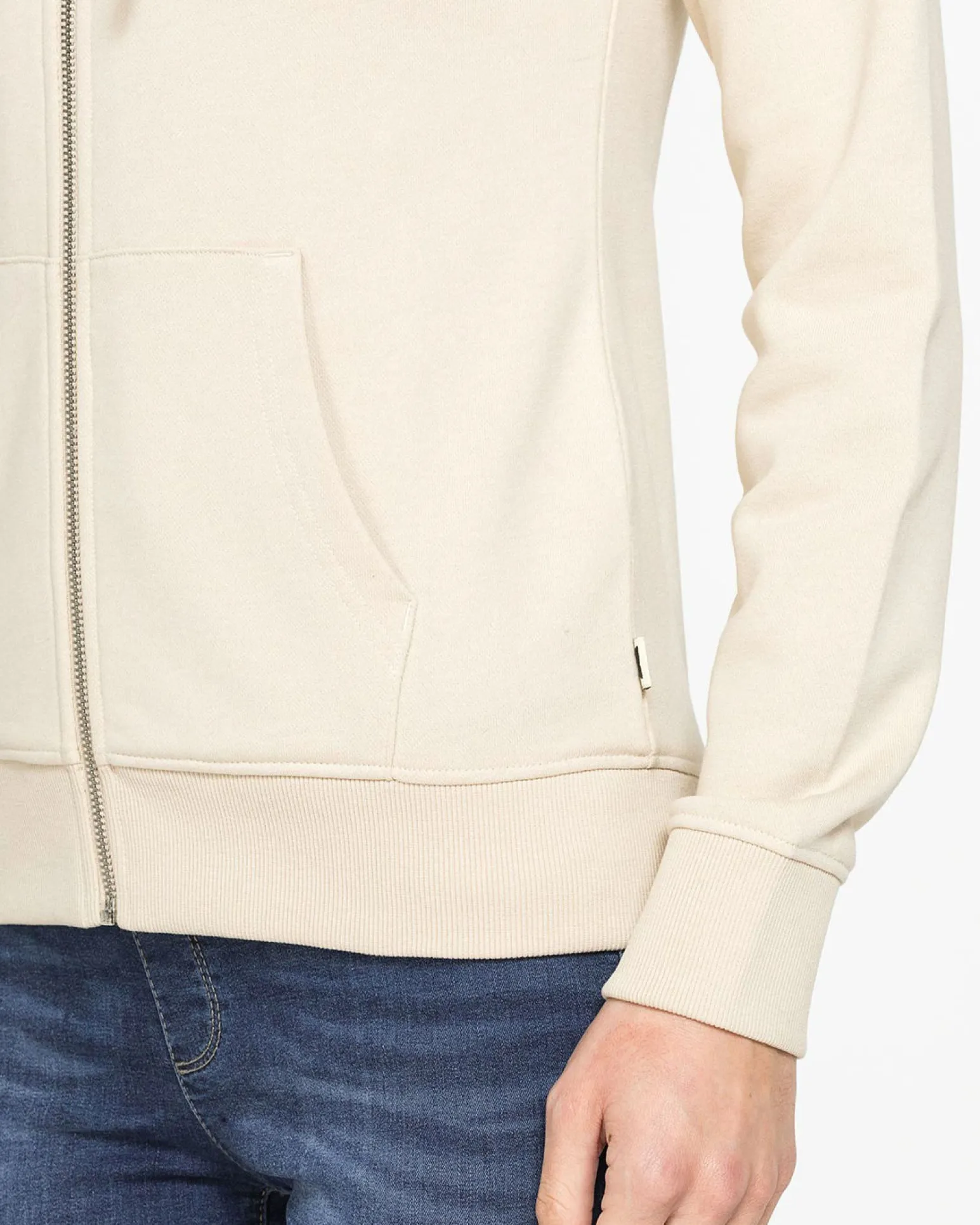 DONNA FELPA CON ZIP E CAPPUCCIO