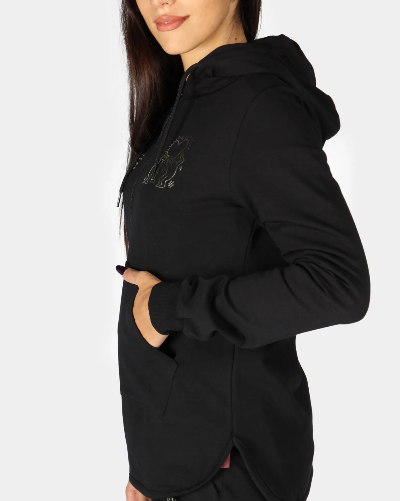 DONNA FELPA FULL ZIP CON CAPPUCCIO