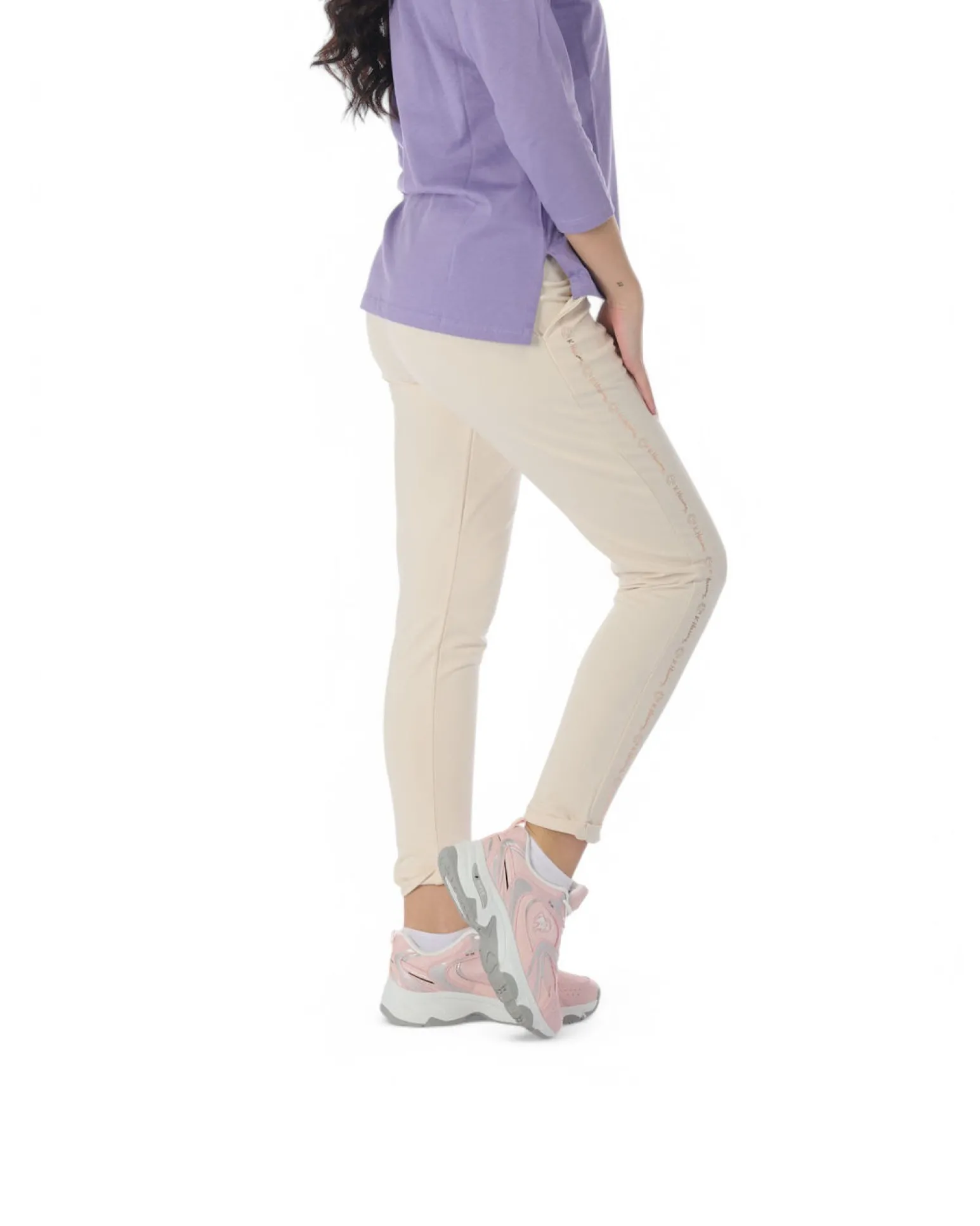 DONNA PANTALONE CON RISVOLTI