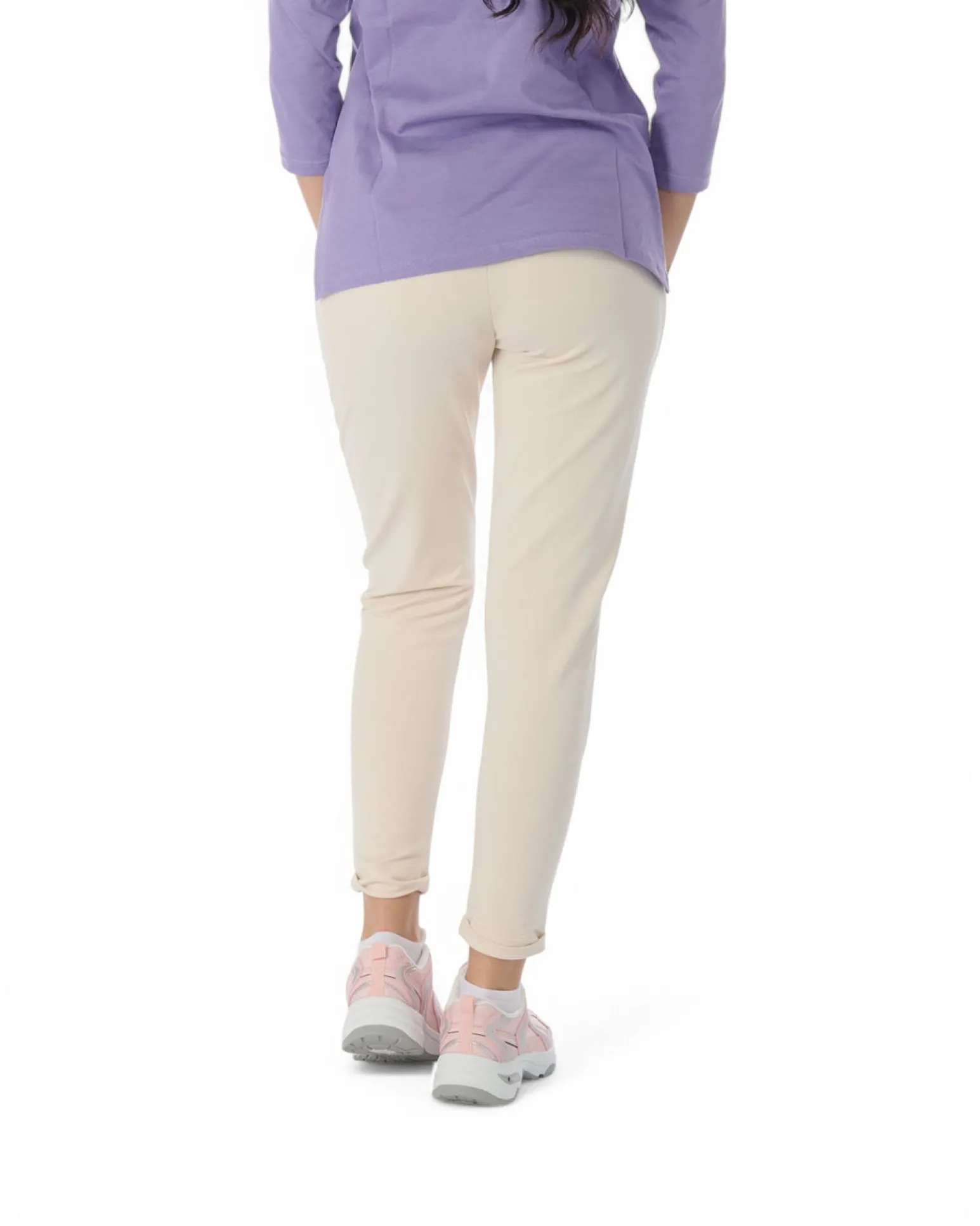 DONNA PANTALONE CON RISVOLTI