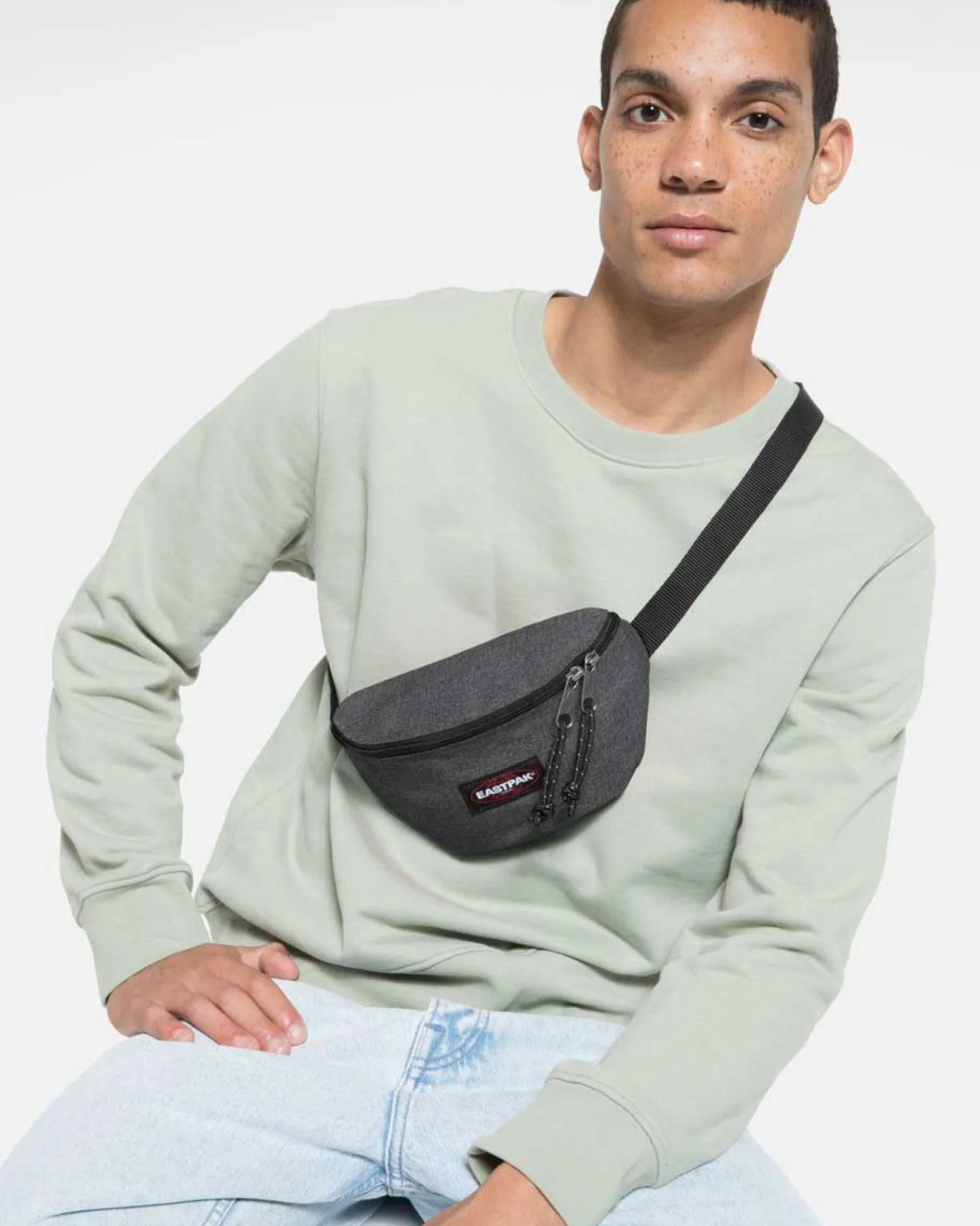 EASTPACK - MARSUPIO SPRINGER NERO DENIM, EK000074_77H1