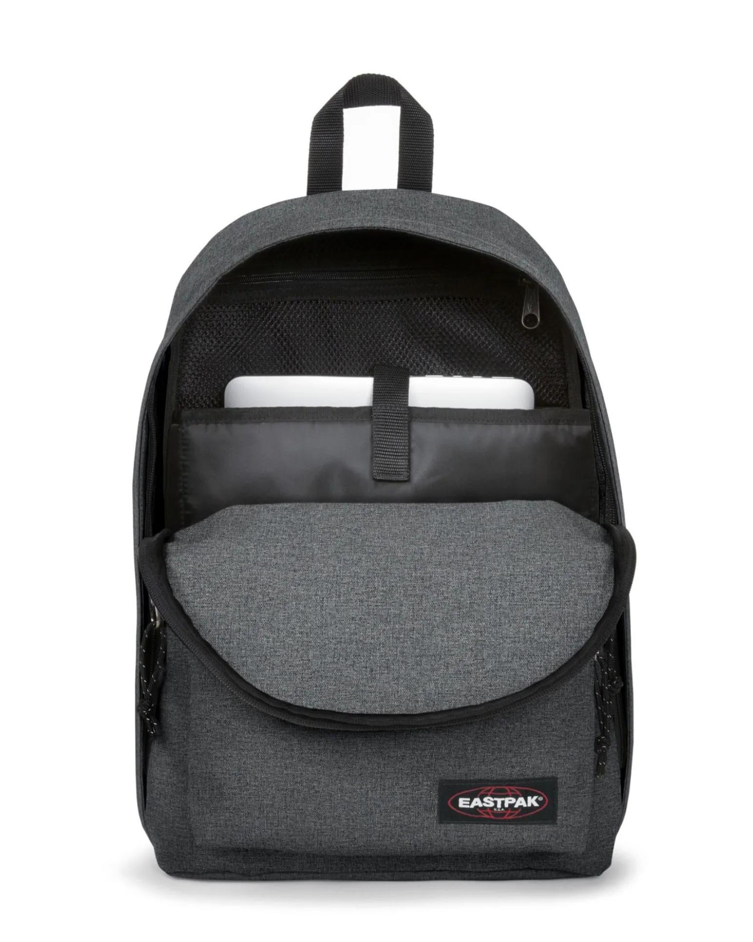 EASTPAK - Zaino OUT OF OFFICE grigio con tasca frontale e scomparto laptop