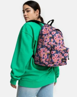 EASTPAK - Zaino PADDED PAK'R blu stampa fiori con tasca frontale