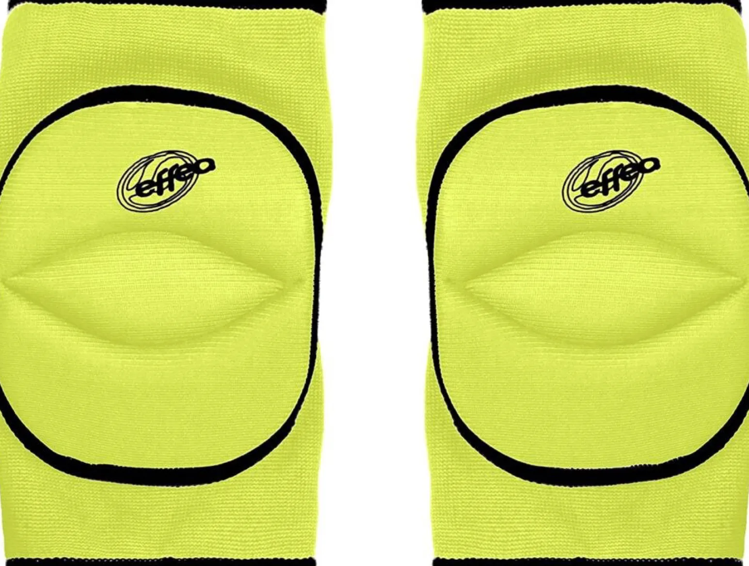 EFFEA - Ginocchiera da pallavolo gialla con snodo e foro posteriore