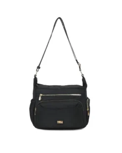ENRICO COVERI - Borsa nera con tasche frontali e laterali