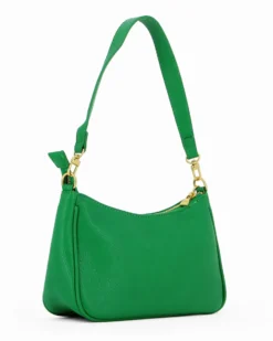ENRICO COVERI - BORSA VERDE A SPALLA CON POUCH RIMOVIBILE