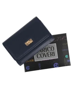 ENRICO COVERI - Portafoglio blu da donna con patta