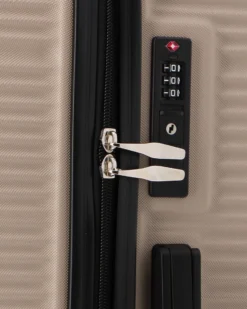 FIAT 500 - TROLLEY CHAMPAGNE IN ABS 4 RUOTE CON COMBINAZIONE TSA