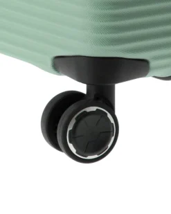 FIAT 500 - TROLLEY VERDE IN ABS 4 RUOTE CON COMBINAZIONE TSA