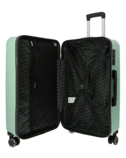 FIAT 500 - TROLLEY VERDE IN ABS 4 RUOTE CON COMBINAZIONE TSA