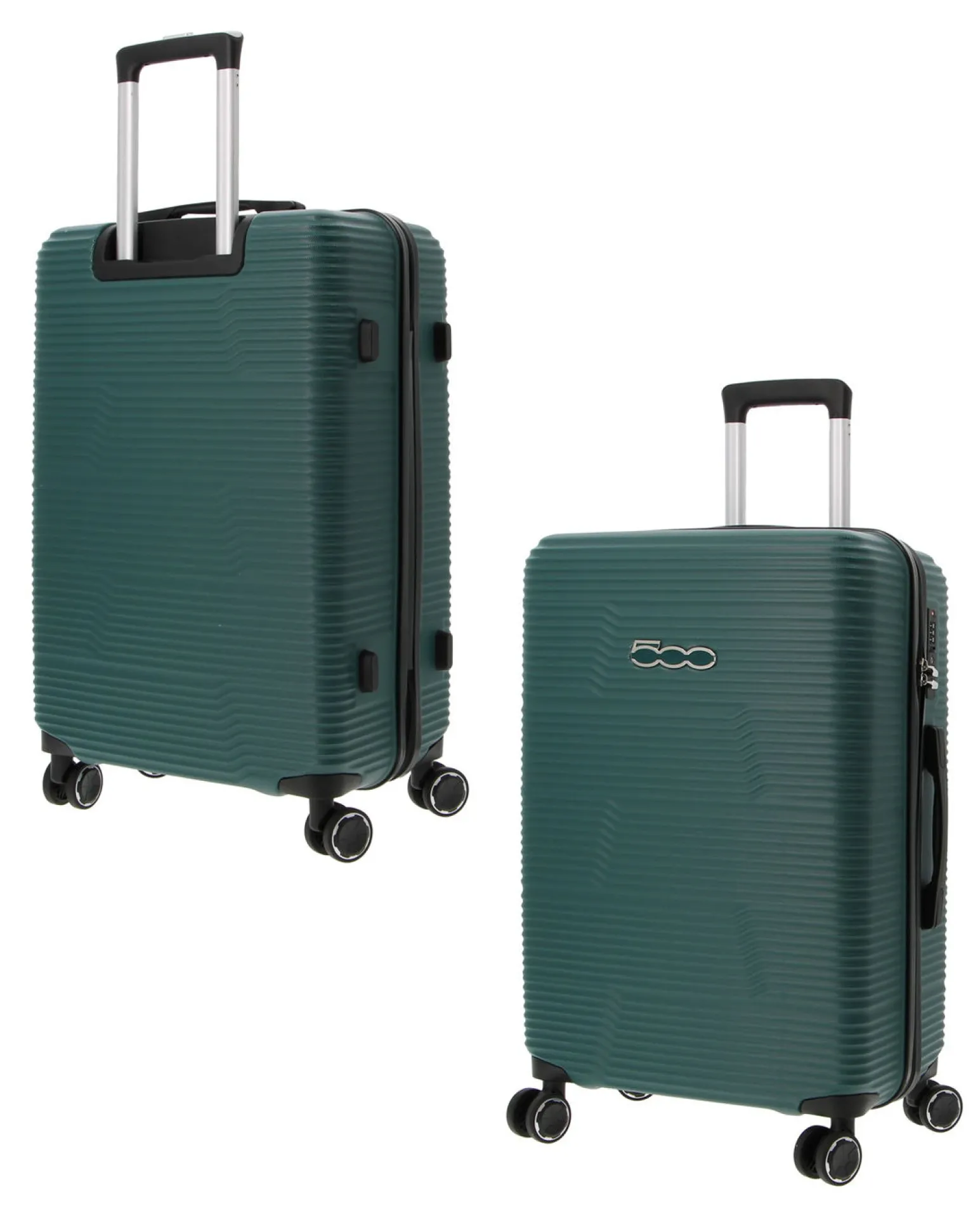 FIAT 500 - TROLLEY VERDONE IN ABS 4 RUOTE CON COMBINAZIONE TSA