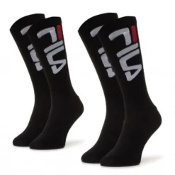 FILA- Calza corta 2 paia unisex nera