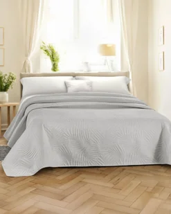 FZ - Trapuntino matrimoniale grigio trama tropical, 250x250CM