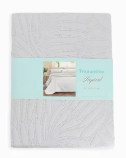 FZ - Trapuntino matrimoniale grigio trama tropical, 250x250CM
