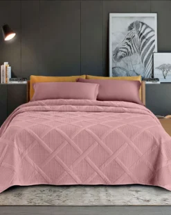 FZ - Trapuntino una piazza cipria trama incroci, 170x250CM