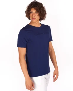 GIANMARCO VENTURI - Tshirt manica corta blu da uomo