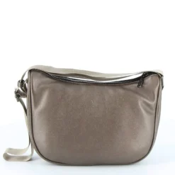 GIANMARCO VENTURI - Zaino grigio laminato con maxi zip