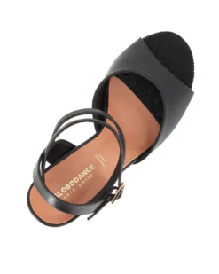 GLOBODANCE - Scarpa da ballo nera con sottopiede in VERA PELLE memory foam, tacco 9CM
