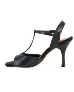 GLOBODANCE - Scarpa da ballo nera con sottopiede in VERA PELLE memory foam, tacco 9CM