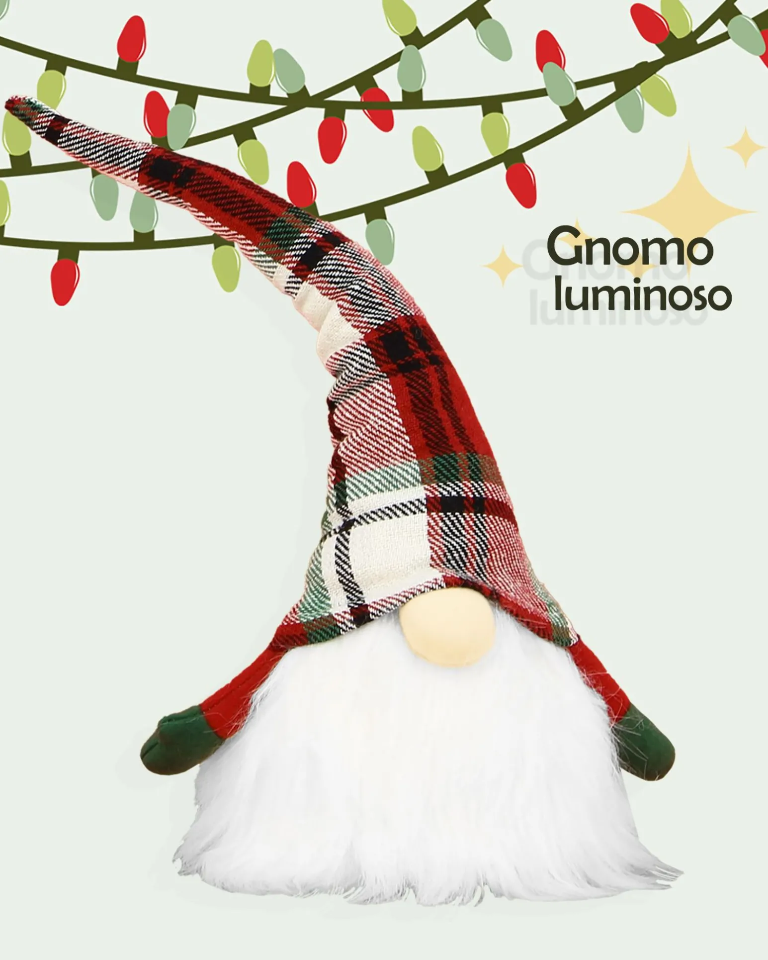 GNOMO STRIPES LUMINOSO 42CM