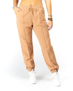 GOLA - DONNA PANTALONE BEIGE FELPATO CON POLSI