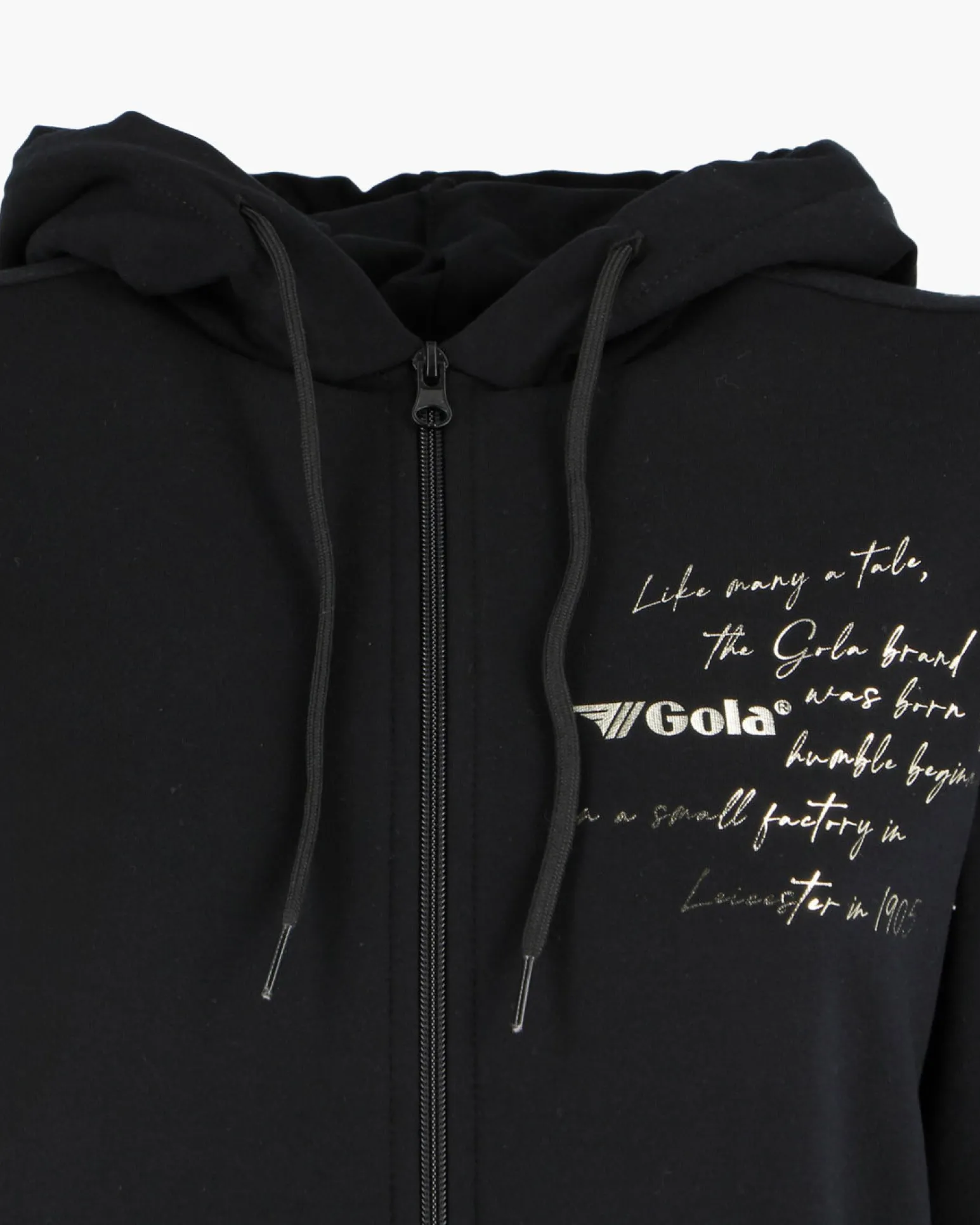 GOLA - FELPA CON CAPPUCCIO FULL ZIP NERA DA DONNA