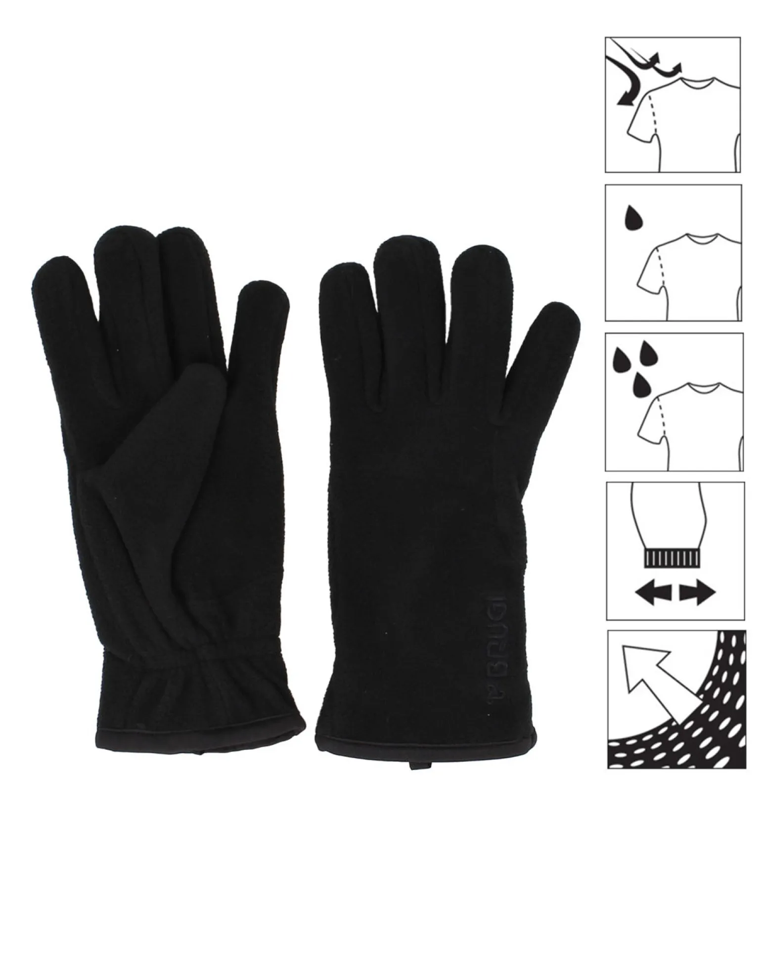 GUANTI PILE UOMO BLACK