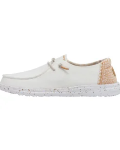 HEY DUDE- SCARPA WENDY CHAMBRAY WOVEN,  BIANCA - 40059-1KJ