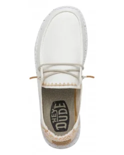 HEY DUDE- SCARPA WENDY CHAMBRAY WOVEN, BIANCA - 40059-1KJ