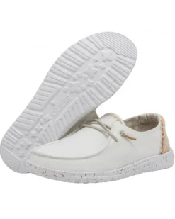 HEY DUDE- SCARPA WENDY CHAMBRAY WOVEN, BIANCA - 40059-1KJ