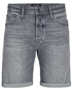 JACK&JONES - Bermuda di jeans Rick original grigio denim