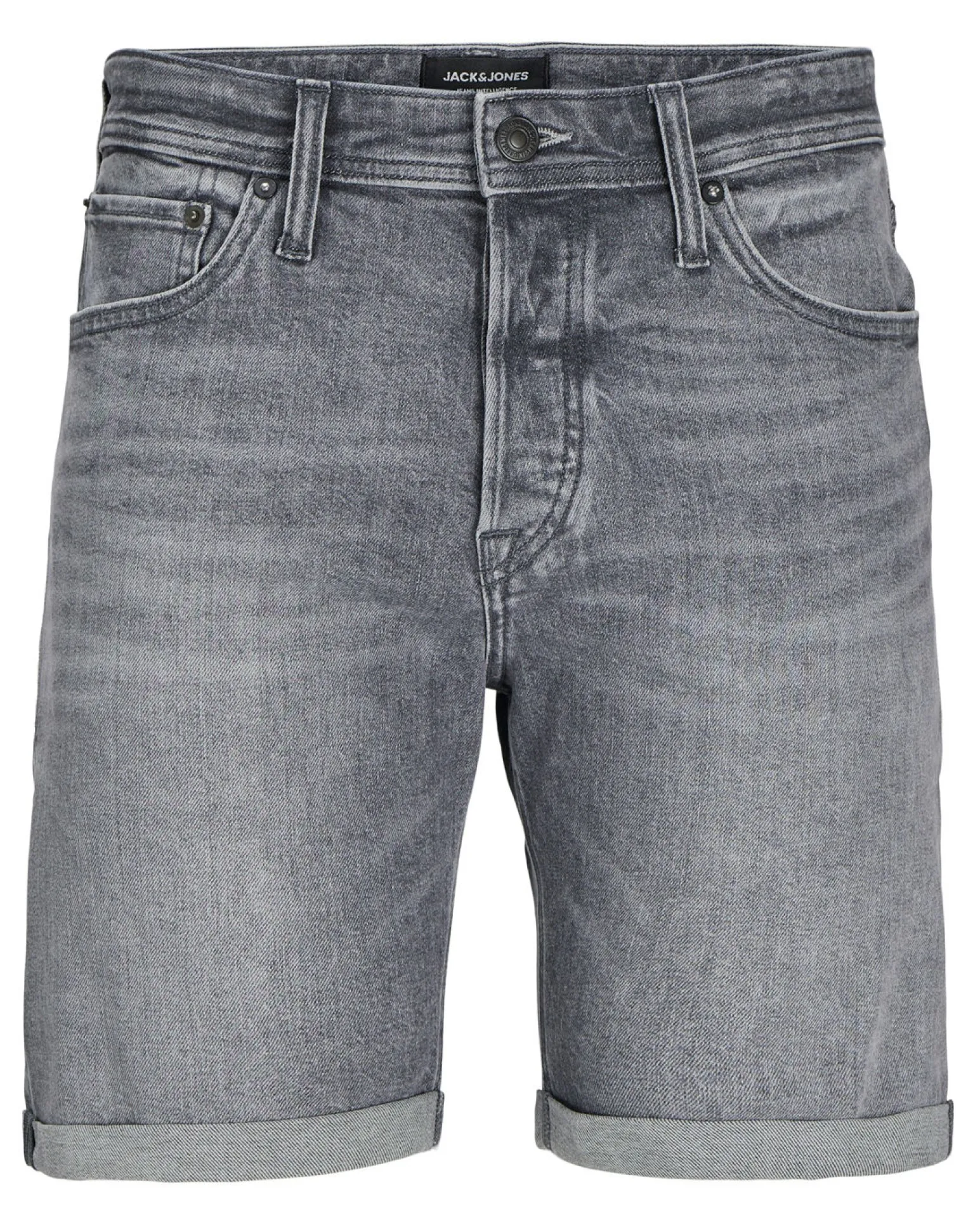 JACK&JONES - Bermuda di jeans Rick original grigio denim