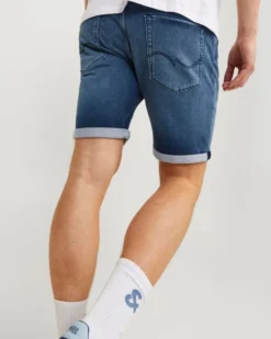 JACK&JONES - Bermuda in jeans scuro 5 tasche