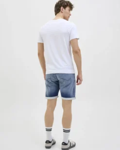 JACK&JONES - Bermuda jeans Rick blue denim