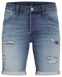 JACK&JONES - Bermuda jeans Rick blue denim
