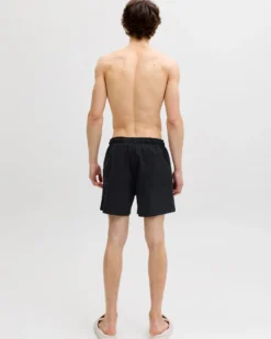 JACK&JONES - Boxer mare Maui Wave nero con logo laterale