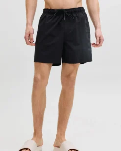 JACK&JONES - Boxer mare Maui Wave nero con logo laterale