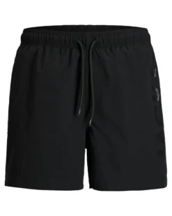JACK&JONES - Boxer mare Maui Wave nero con logo laterale