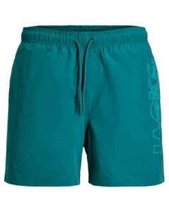 JACK&JONES - Boxer mare Maui Wave ottanio con logo laterale