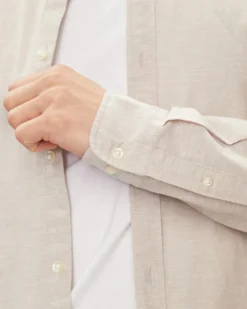 JACK&JONES - Camicia beige manica lunga