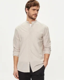 JACK&JONES - Camicia beige manica lunga