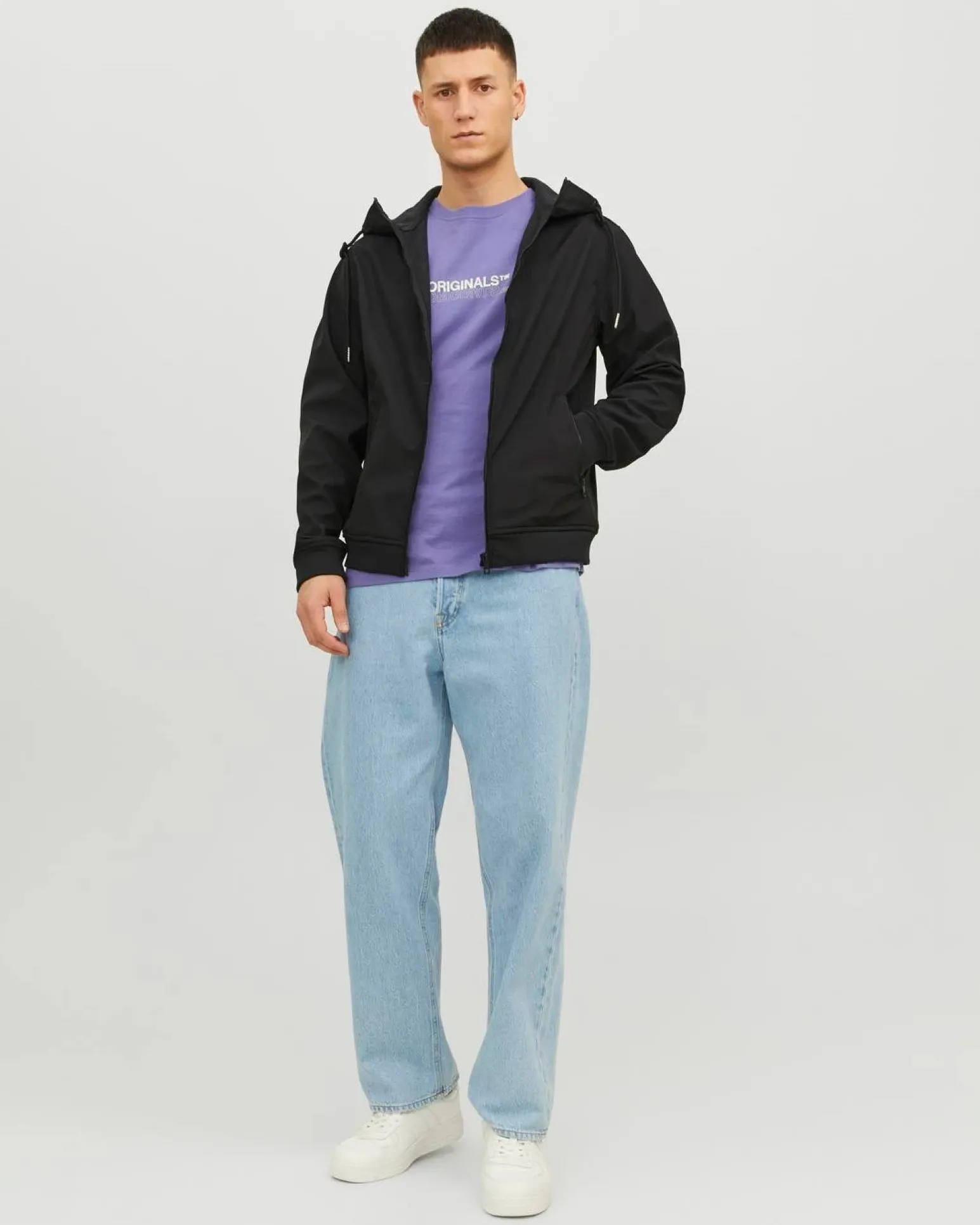 JACK&JONES - GIACCA SOFTSHELL NERA DA UOMO